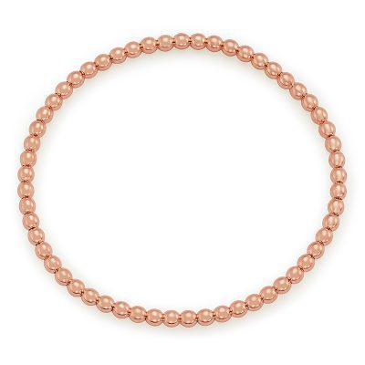 14KT Pink Stretch Bead Bracelet 3mm